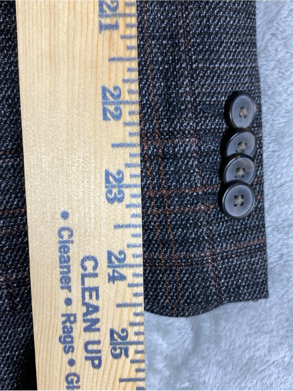 Joseph Abboud Heritage Men’s 42R Blazer Gray Brown Plaid Stretch 2 Button - Picture 9 of 12